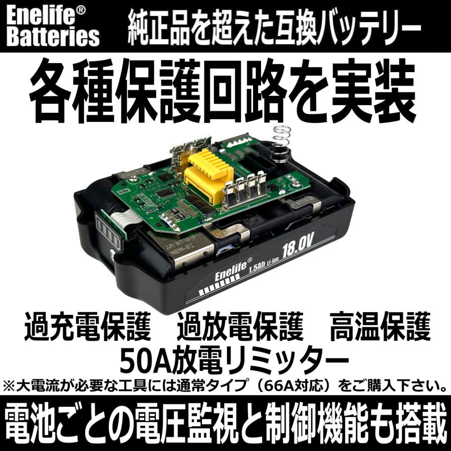Enelife マキタ 互換 バッテリー 【BL-1830B/T】18V/3000mAh Enelife マキタ 互換 バッテリー 【BL-1830B/T】18V/3000mAh
