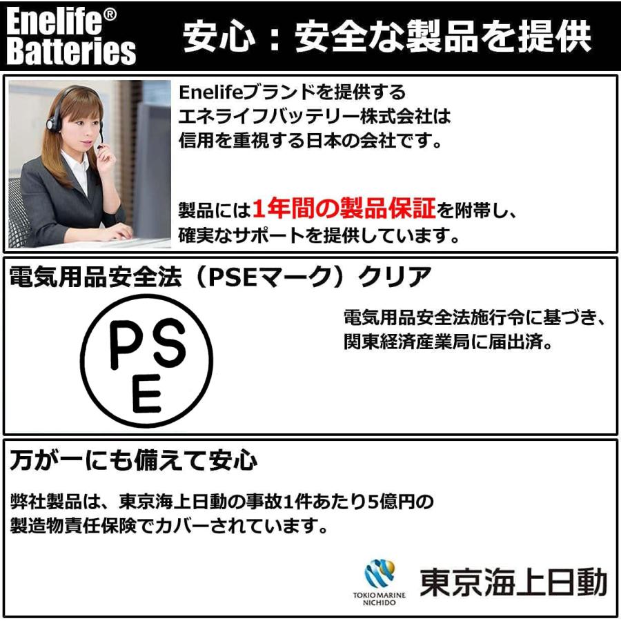 Enelife マキタ 互換 バッテリー 【BL-1890B/HC】18V/9000mAh　＜高出力対応＞　シリーズ 純正品よりも長寿命 日本メーカー保証  （単品） |  | 08