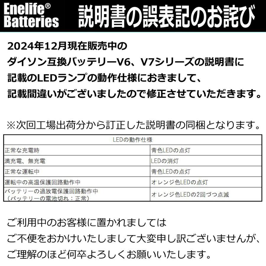 ダイソン互換バッテリー V7/SV11シリーズ互換バッテリー 【3000mAh
