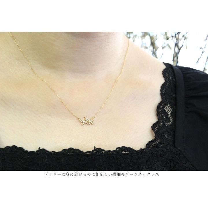 ダイヤモンド ネックレス レディース K18 0.02ct モチーフ 花 フラワー 
