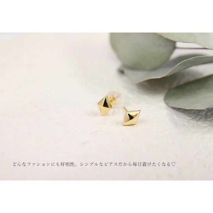 ピアス レディース K18 ダイヤシェイプ ひし形ピアス ひし形 ピアス レディース K18 ダイヤシェイプ ひし形ピアス ひし形