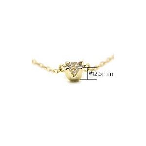 ダイヤモンド ネックレス レディース K10 0.18ct 4本爪 ホワイト