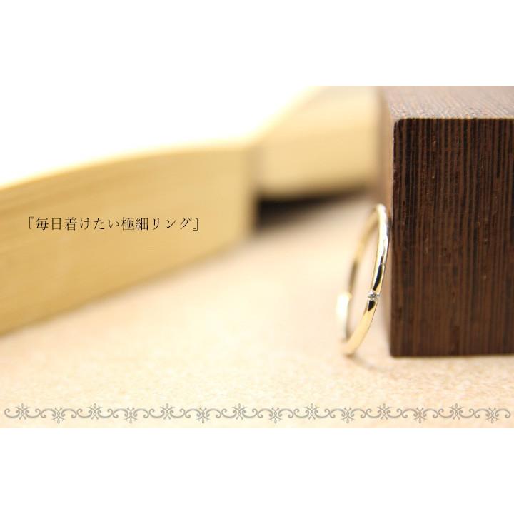 指輪 ダイヤモンド リング レディース K18 ダイヤモンド0.01ct　ルビー サファイア リング　重ね付け　シンプル　プレゼント　ギフト　華奢　細めの画像