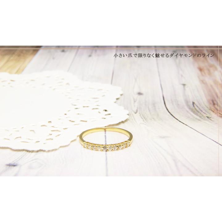 天然ダイヤモンド＊ハーフエタニティピアス＊ピンクゴールド】K10刻印  