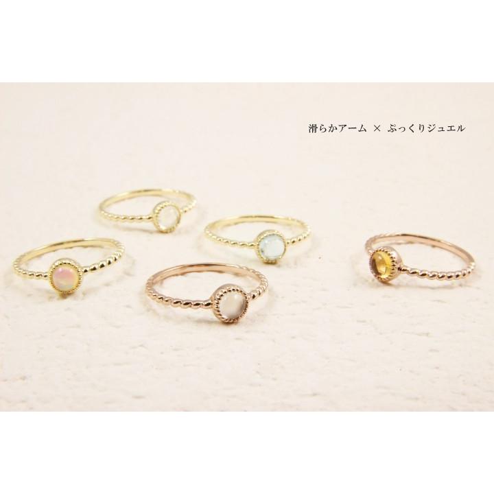 指輪 リング レディース K10 カラーストーンリング カボションカット