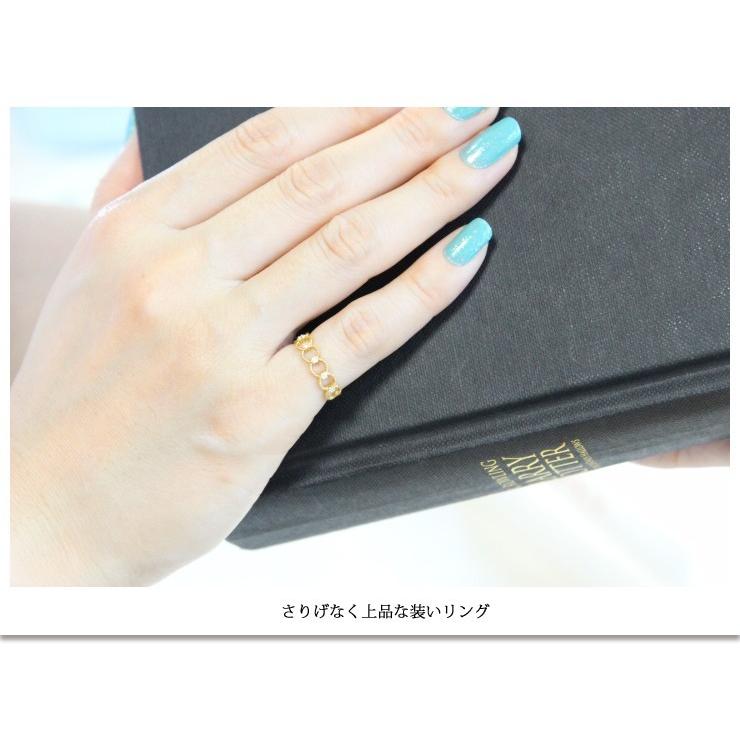 指輪 ダイヤモンド リング レディース K18　ピンキーリング　0.05ct　プレゼント　地金　ホワイトゴールド・ピンクゴールド・イエローゴールドの画像