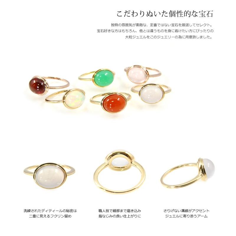 指輪 リング レディース K10 オパール ミルキーアクア ロンドン