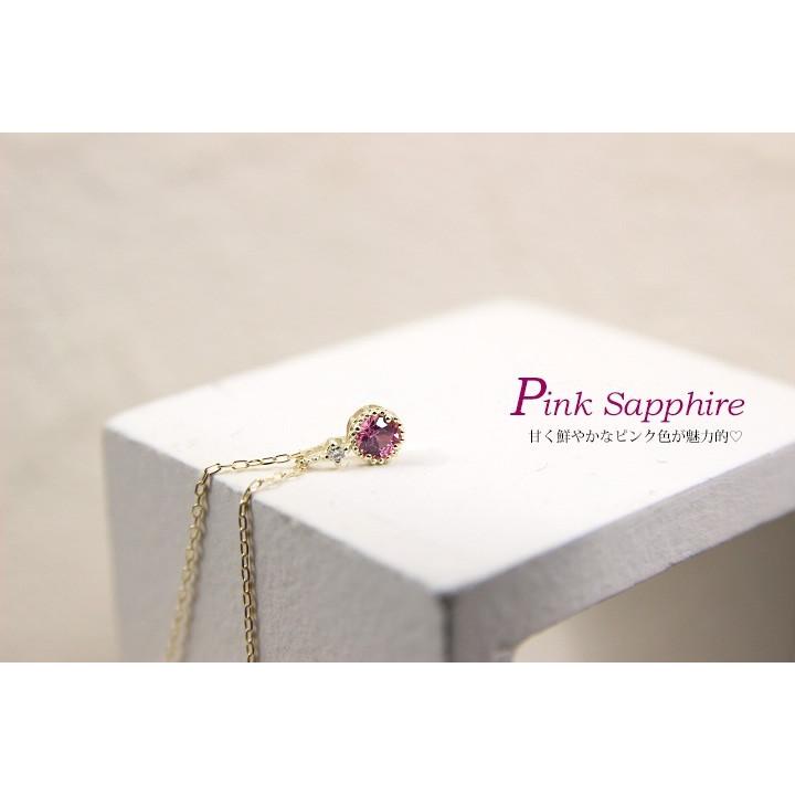 ネックレス レディース　K10 　カラーストーン　ペンダント　ネックレス　誕生石　バースデー　一粒　ミル打ち　重ね付け　シンプル　プレゼント　ギフト　華奢