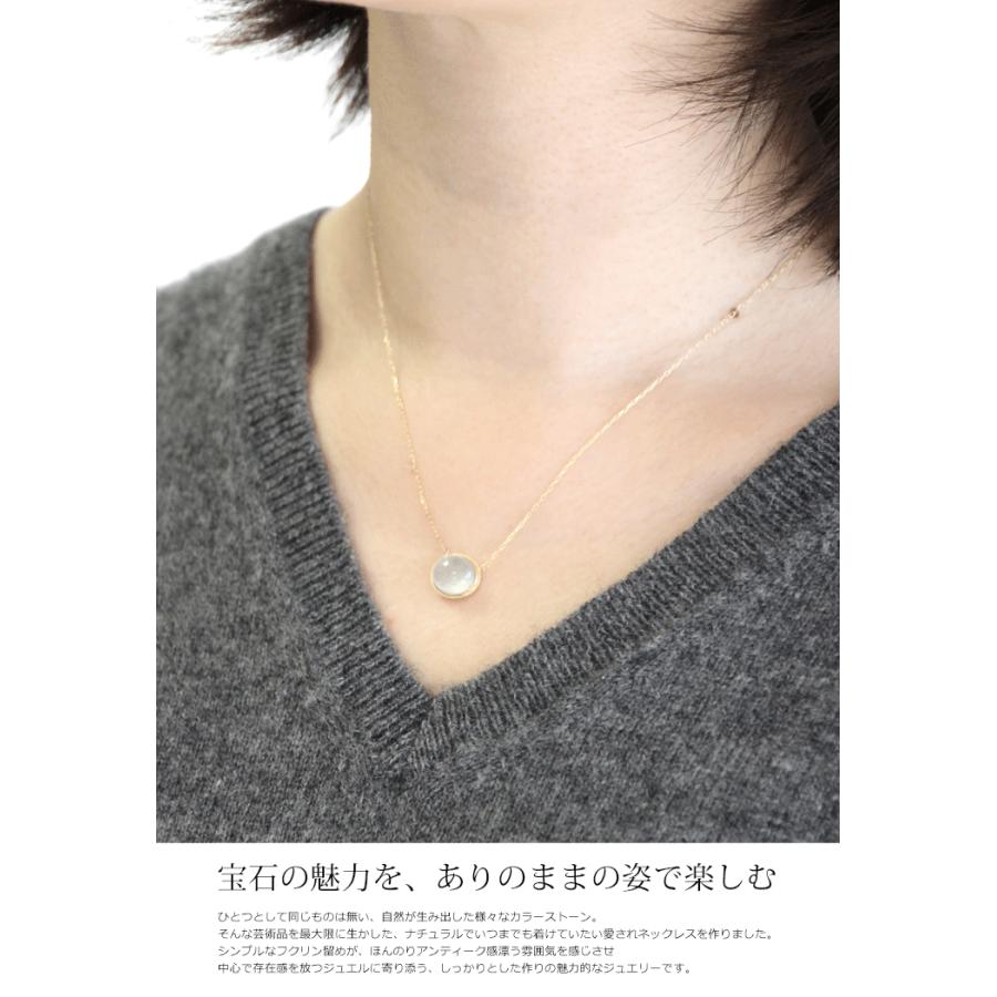 ネックレス レディース　K10 8x10 両吊 オパール ブルートパーズ アクアマリン カルセドニー ローズクォーツムーンストーン クリソプレーズ カーネリアン 大粒の画像