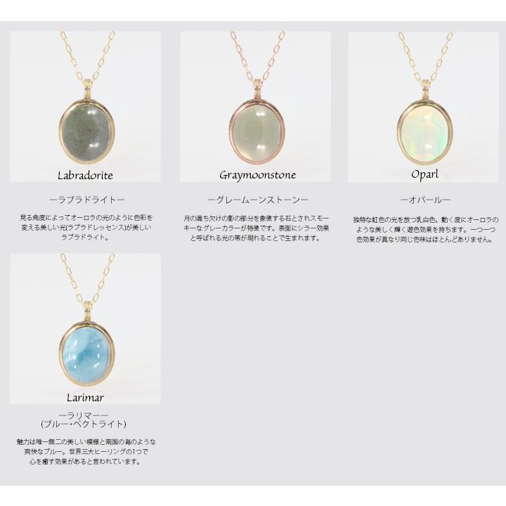 ネックレス レディース K10 8x10 オパール ブルートパーズ アクア 
