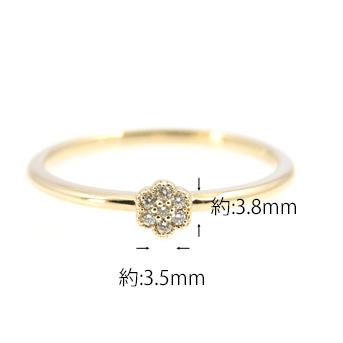 指輪 リング レディース K10 ダイヤモンド0.03ct イエローゴールド