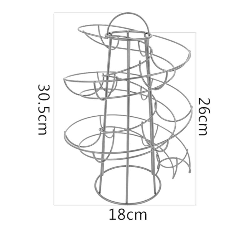 スパイラル 卵 ホルダー 4色 おしゃれ 北欧 インテリア モダン 鉄 ローラー ラック オーガナイザー ディスペンサー キーパー 24個の卵｜petitecorinne｜13