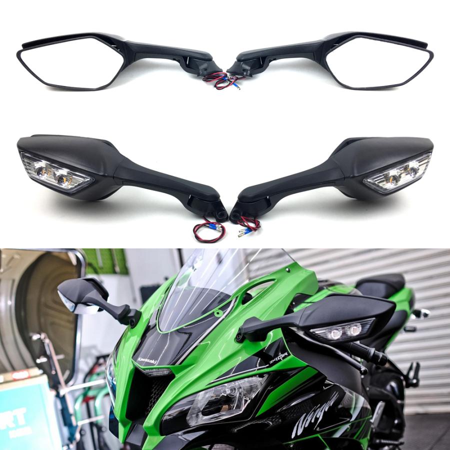 カワサキ　ZX10R　ウイングミラー LEDウインカー　sonluck カワサキ ZX10R ウイングミラー LEDウインカー sonluck - メルカリ
