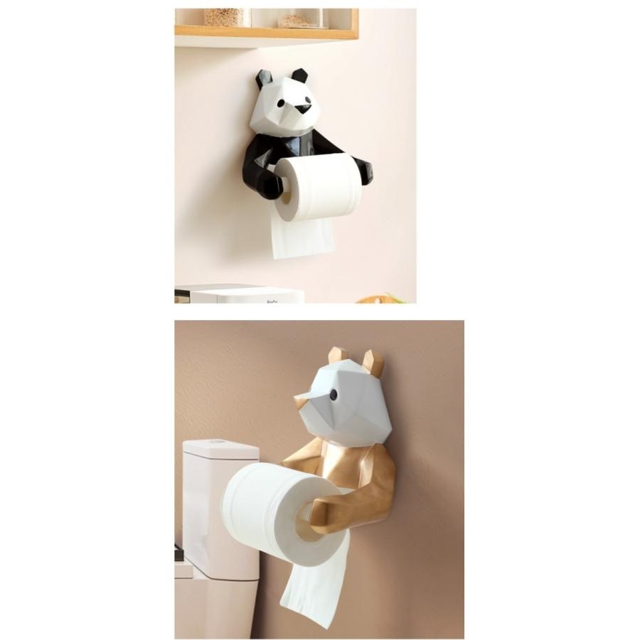 トイレットペーパーホルダー 動物 パンダ ３d トイレ インテリア おしゃれ モダン かわいい 壁掛け 面白い グッズ 樹脂 Ns Petite Corinne 通販 Yahoo ショッピング