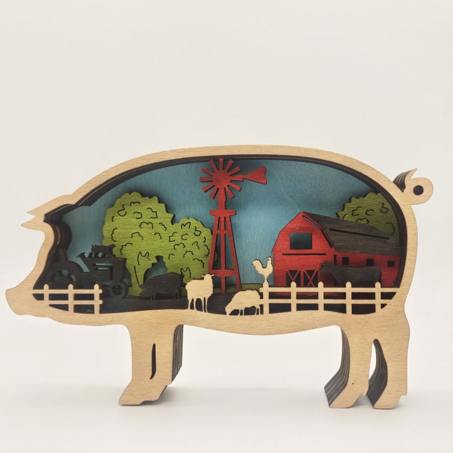 置物 木製 豚 牛 羊 動物 飾り インテリア 北欧風 おしゃれ かわいい 春夏秋冬 オブジェ 自然 ホーム オフィス プレゼント 贈り物 ギフト 玄関 リビング 子供 Ns Petite Corinne 通販 Yahoo ショッピング