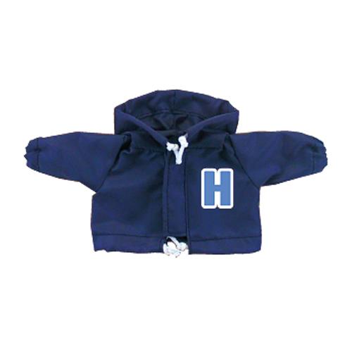 人形の服 テディベア ぬいぐるみ 服 イニシャル パーカー 青 ジャケット 洋服 着せ替え ぬい ぬいば