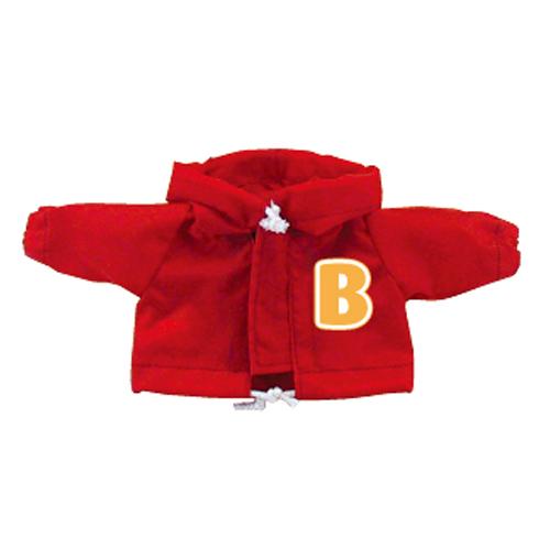 人形の服 テディベア ぬいぐるみ 服 イニシャル パーカー 赤 ジャケット 洋服 着せ替え ぬい ぬいばサイズ コスチューム TB365 COCO