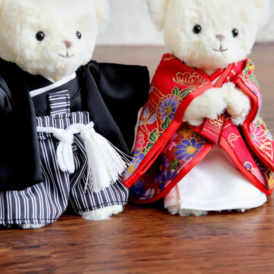 着物テディベア 着物ベア Mサイズ 21cm KIMONO OBI Bear 日本製 ぬいぐるみ