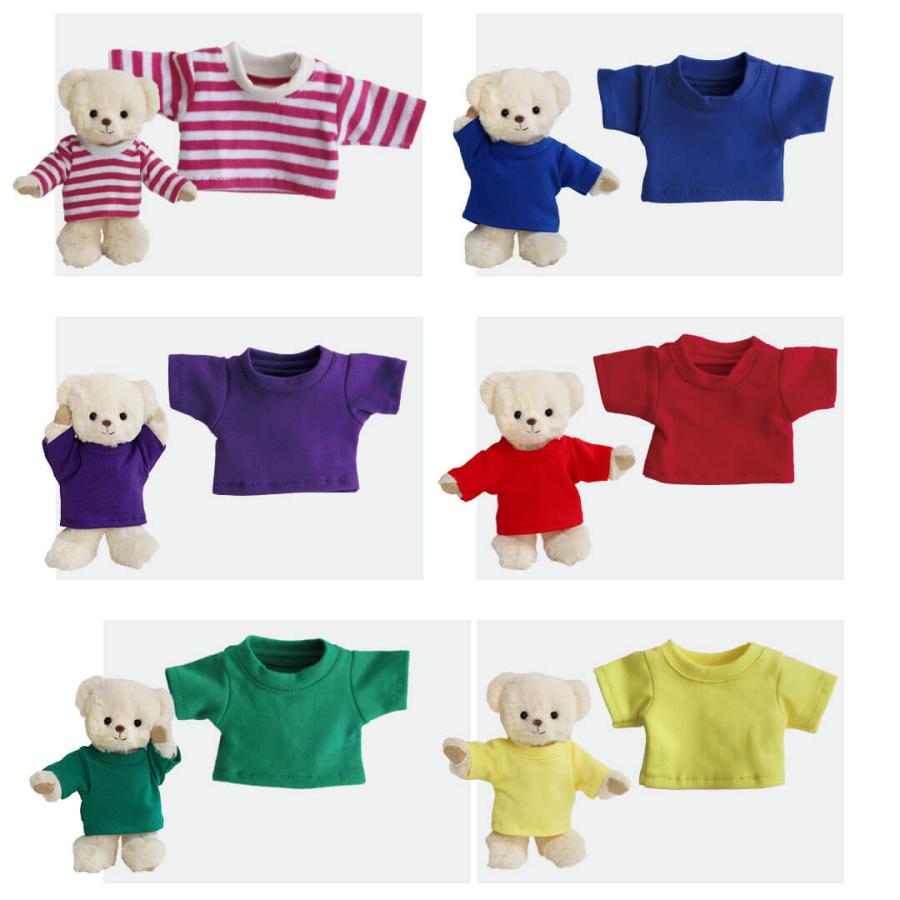 ぬいぐるみ 服 12cm 女の子 着せ替え コスチューム 可愛い お揃い プティルウ 4S おしゃれこぐま2026春 TBオーバーオールアイボリー | プティルウ | 12