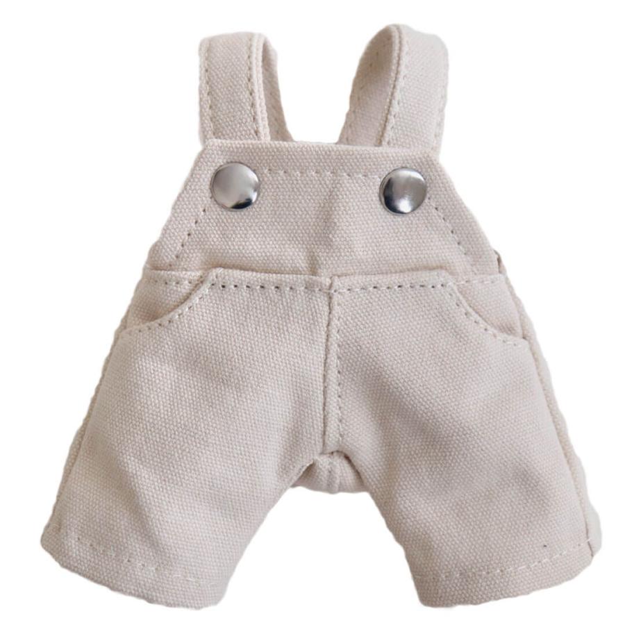 ぬいぐるみ 服 12cm 女の子 着せ替え コスチューム 可愛い お揃い プティルウ 4S おしゃれこぐま2026春 TBオーバーオールアイボリー | プティルウ | 01