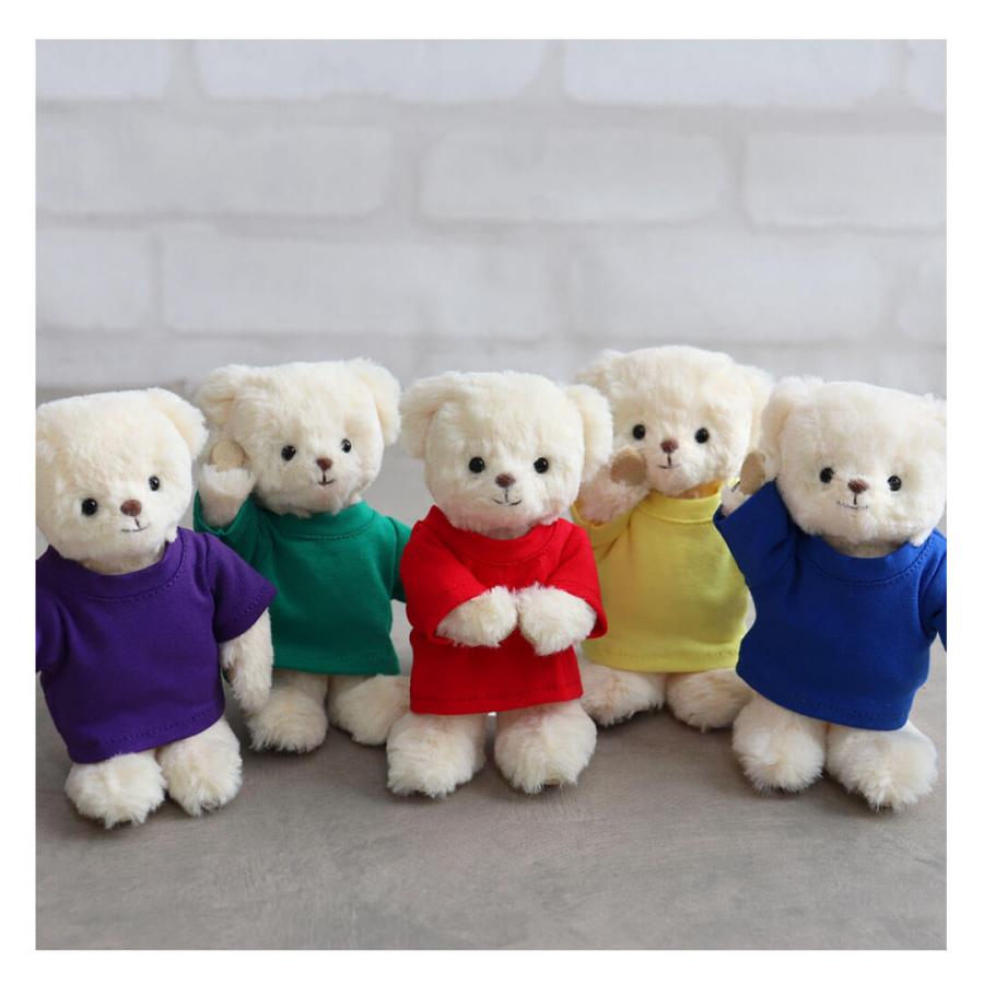 ぬいぐるみ 服 12cm 女の子 着せ替え コスチューム 可愛い お揃い 推し活 プティルウ 4S おしゃれこぐま2026春 TBカラーTシャツパープル | プティルウ | 03