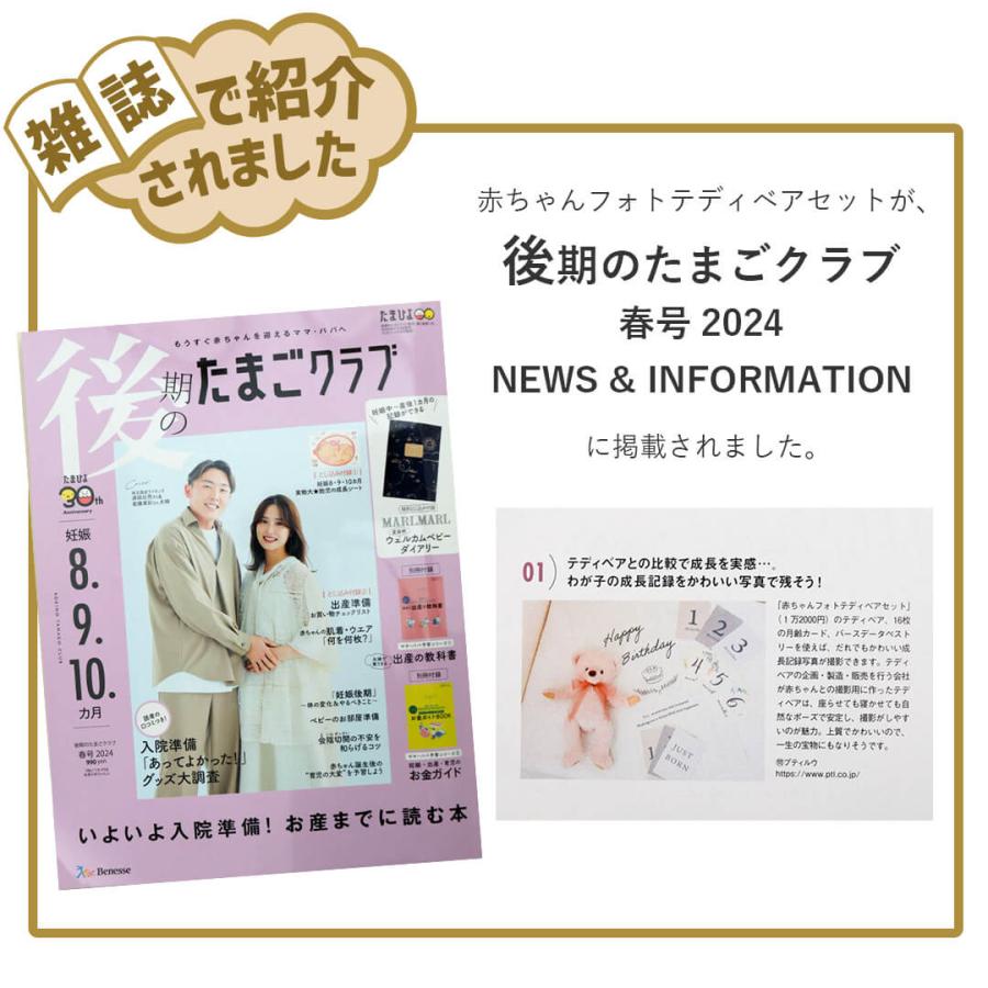 月齢フォト グッズ マンスリーカード ニューボーンフォト ぬいぐるみ ファーストトイ くま タペストリー 出産祝い 女の子 男の子 赤ちゃんフォトベアセットの画像