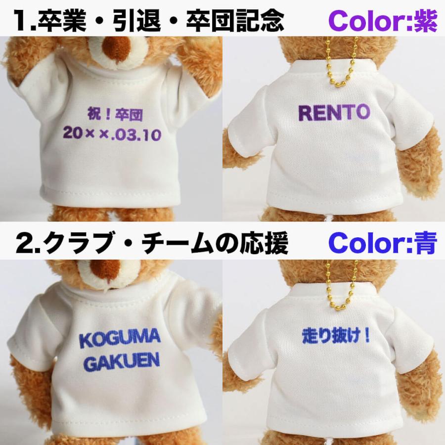 部活引退プレゼント 部活 お揃い プレゼント キーホルダー 部活tシャツ 部活応援グッズ ソフトテニス 水泳部 吹奏楽 オリジナルクラブTシャツベア BR | プティルウ | 09