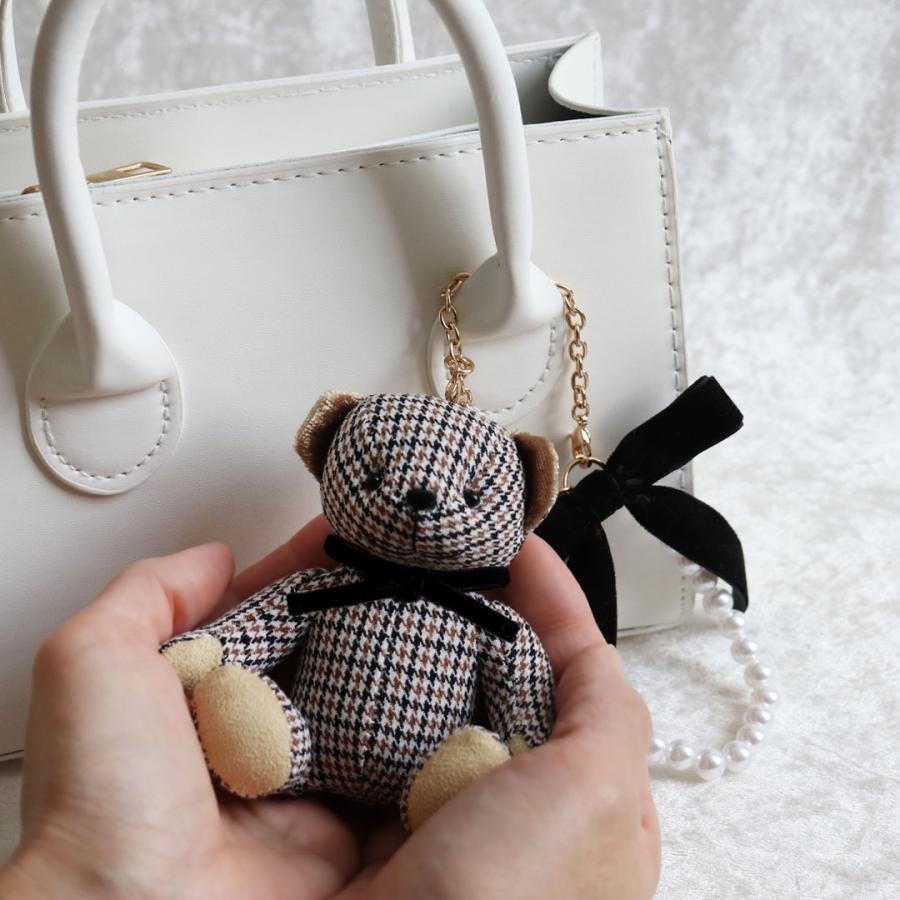 プティルウ（Petit Loup） バッグチャーム くま イニシャル 上品 大人