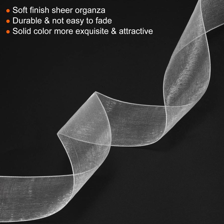 まる PATIKIL オーガンザリボン シフォンリボン オルガンザリボン 4cm