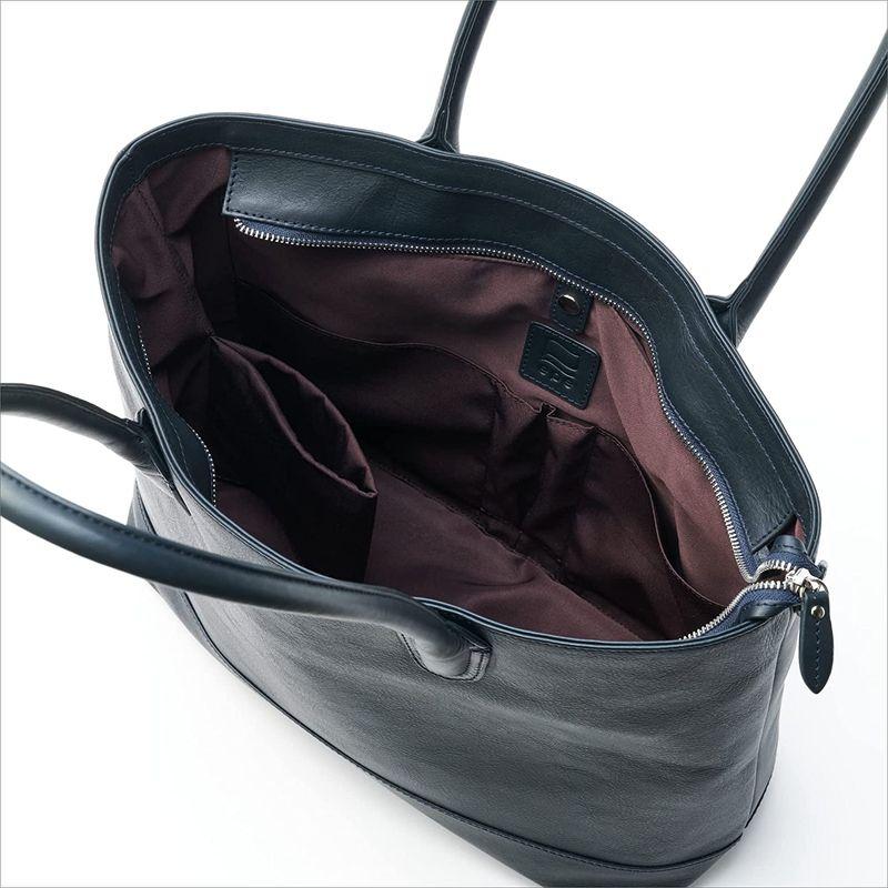 epe トートバッグ 本革 メンズ A4 大容量 レザー ブランド 無地 通勤 通学 (ネイビー) トートバッグ 本革 メンズ A4 大容量 レザー ブランド 無地 通勤 通学 ネイビー