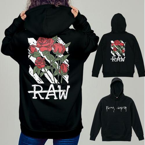 パーカー レディース 薔薇柄 斜めストライプ フード付き スウェット プルオーバー イラスト バックプリント 男女兼用 ユニセックス 韓国風 Bara01pl Sameas 通販 Yahoo ショッピング