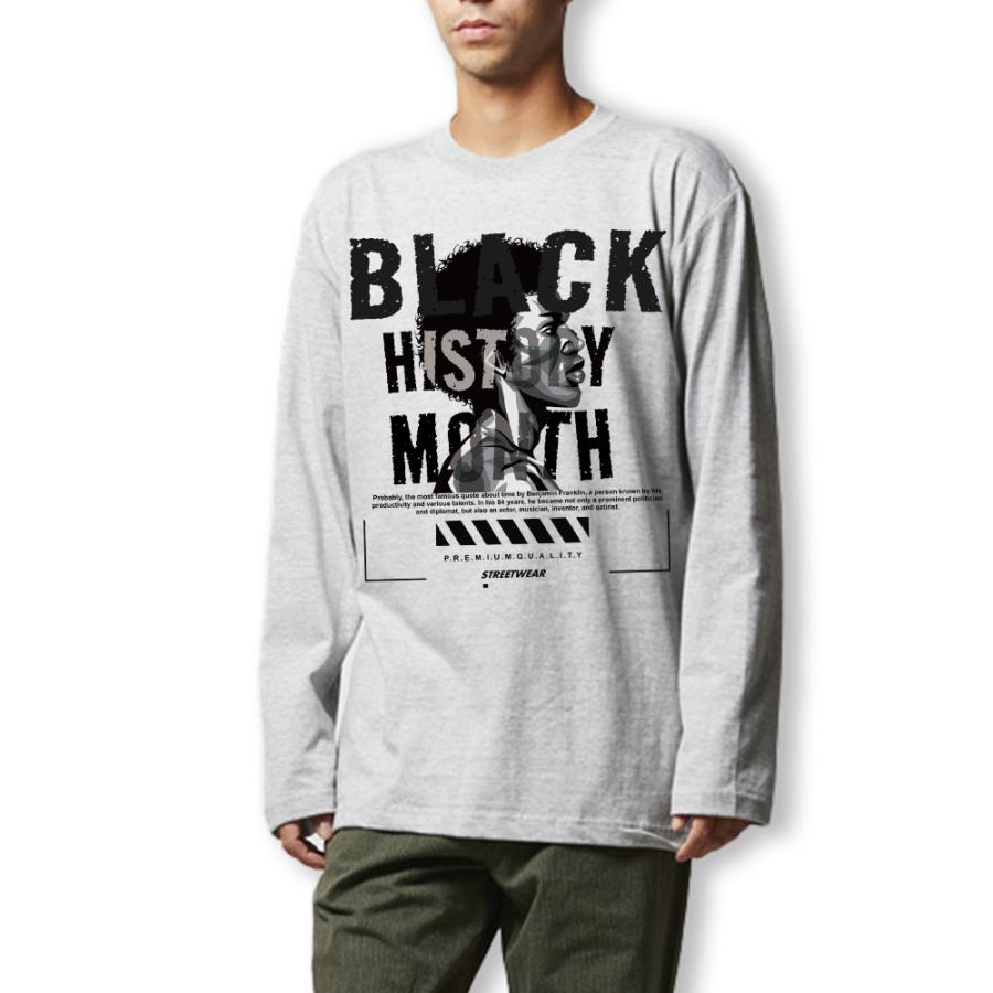 Tシャツ メンズ ロングスリーブ 原宿系 ヒップホップ 黒人 black