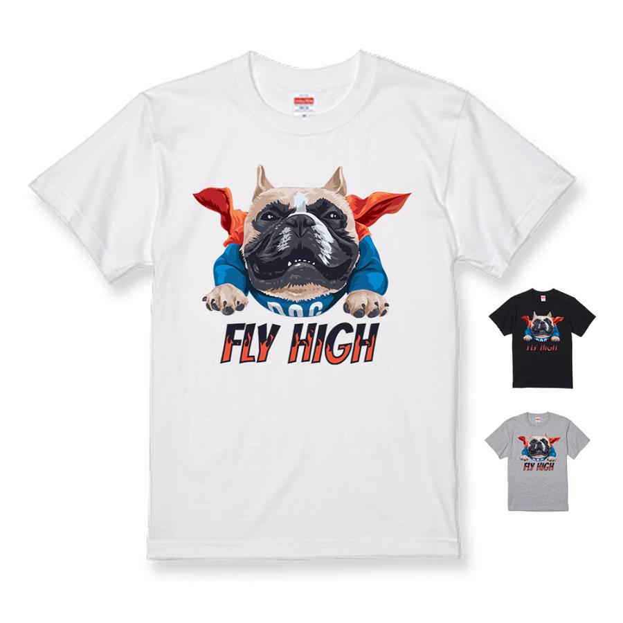 Tシャツ メンズ 犬柄 フレンチブルドッグ パロディ スーパーフレブル