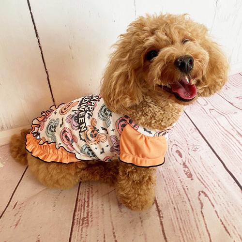 犬 服 犬服 犬の服 秋 ハロウィン ワンピース フリフリ マウス柄 
