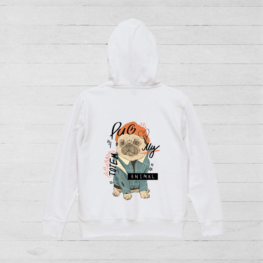 パーカー レディース フード付き スウェット プルオーバー 長袖 パグ 犬 イラスト エモ柄 ペア カップル お揃い おしゃれ かわいい 30代 40代 50代 Pugpl Sameas 通販 Yahoo ショッピング