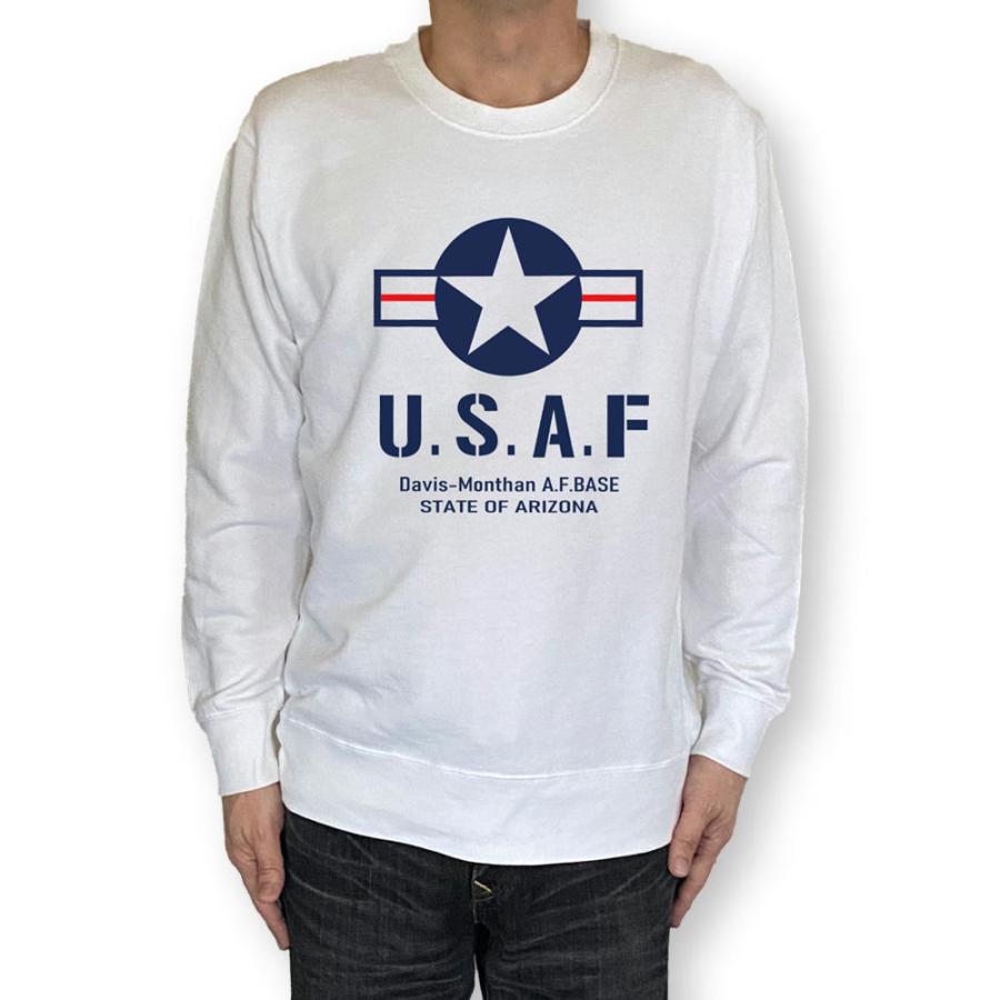 トレーナー メンズ スウェット 裏パイル　裏起毛　ミリタリー　U.Sエアフォース　 長袖 クルーネック ミリタリー ストリート トップス usaf |  | 01