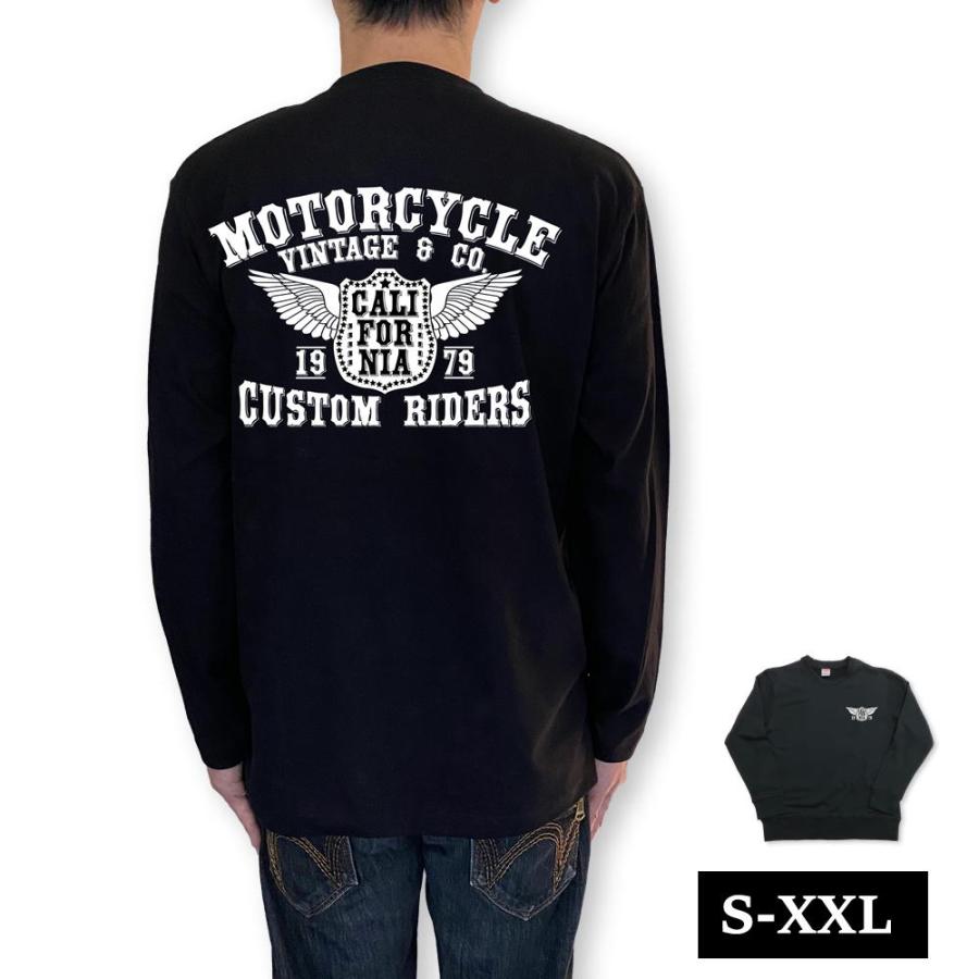 トレーナー メンズ 　裏パイル　ビンテージ　ウィング　バイカー　バイク　　レトロ　グラフィック　スウェット　wing | 