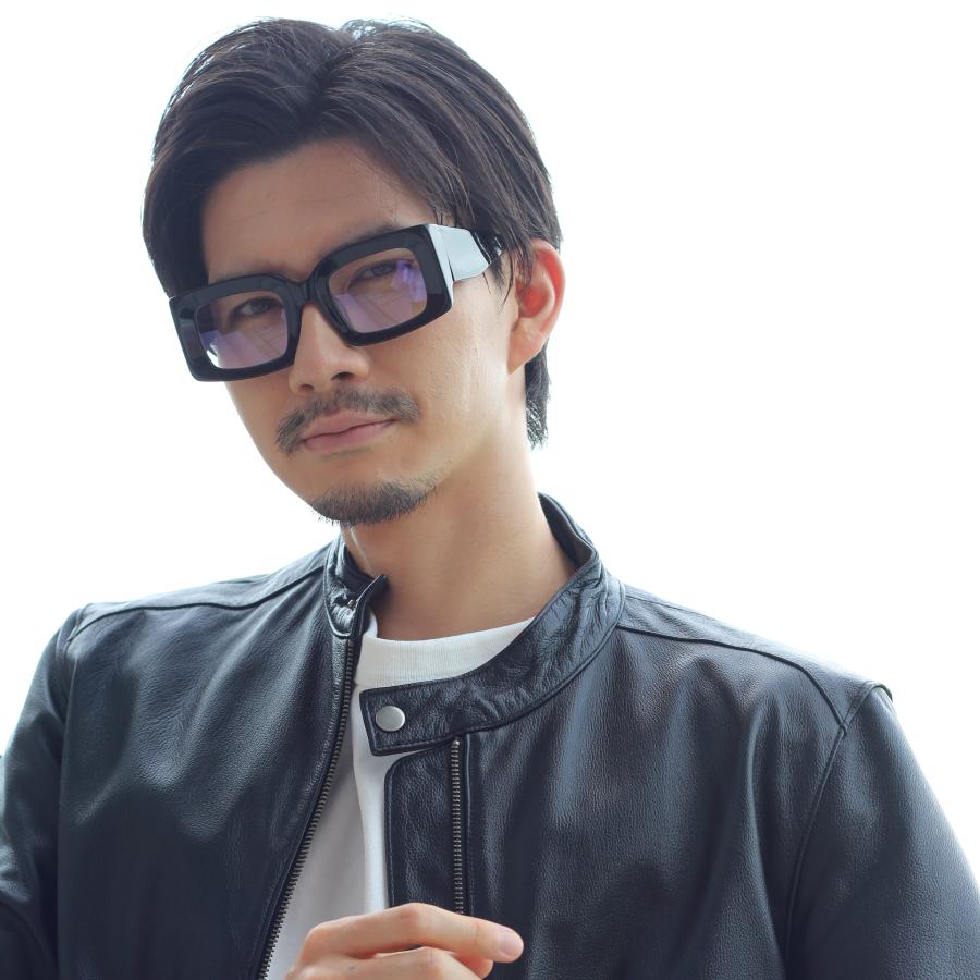 富士山眼鏡）ヴォーグ VOGUE 極太テンプル 太セル 黒縁 イエロー