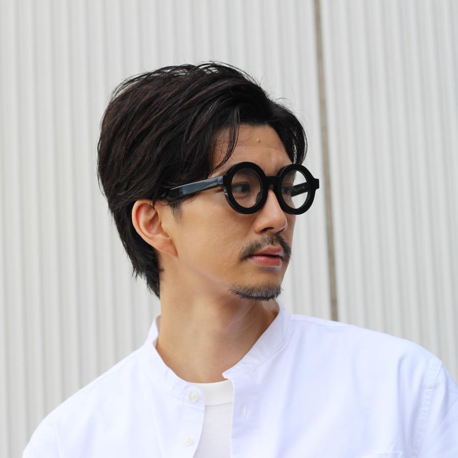 富士山眼鏡）ピット PITT ラウンド 太セル 大きい 大きめ 伊達メガネ