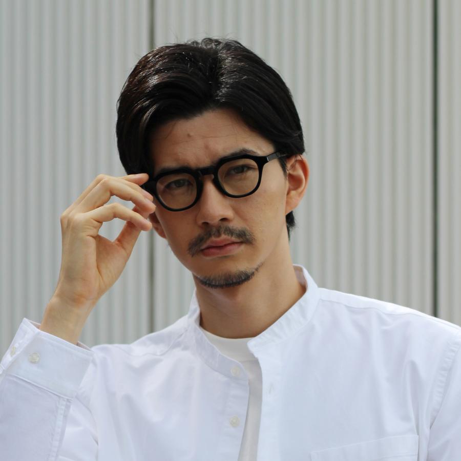 （富士山眼鏡）プロテ PROTE made in Japan model クラウンパント 太セル 黒縁 伊達メガネ 