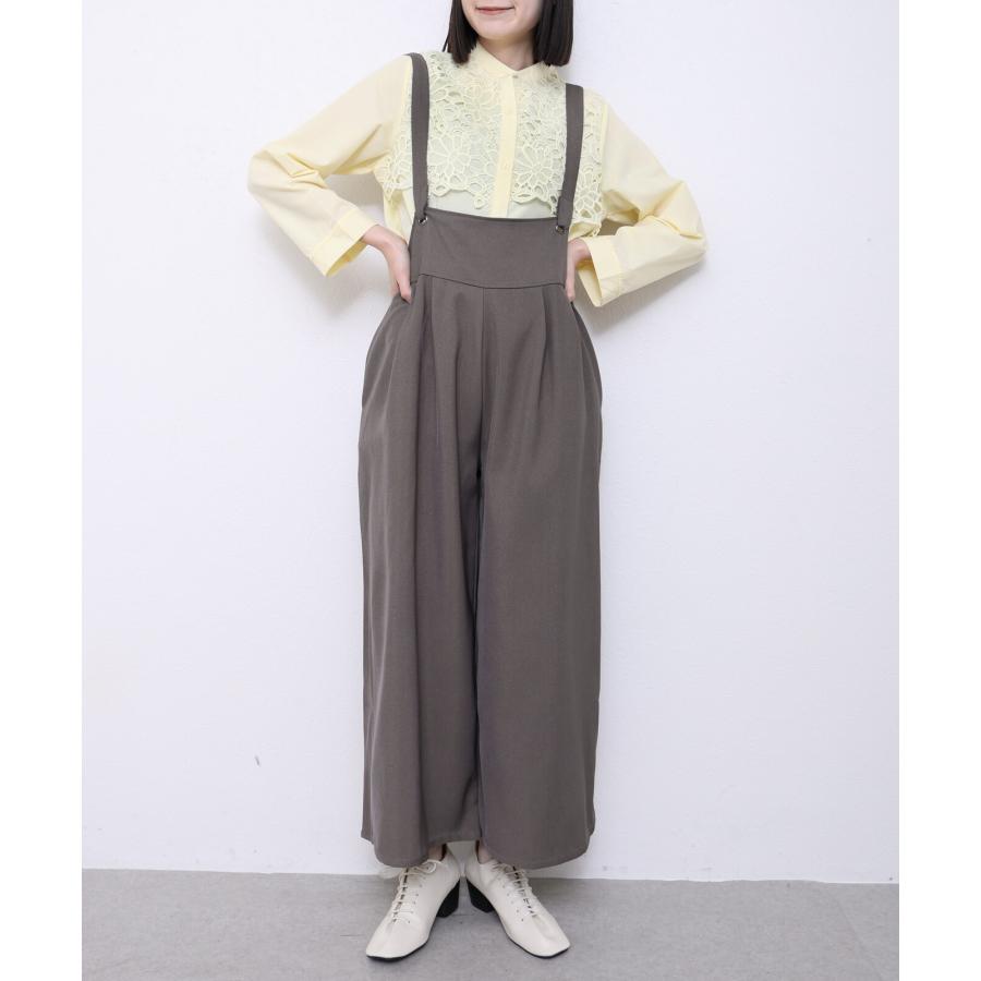 ワイドシルエットのサロペットパンツ / レディース 春 秋 冬 ロング ゆったり 大人 シック |  | 05