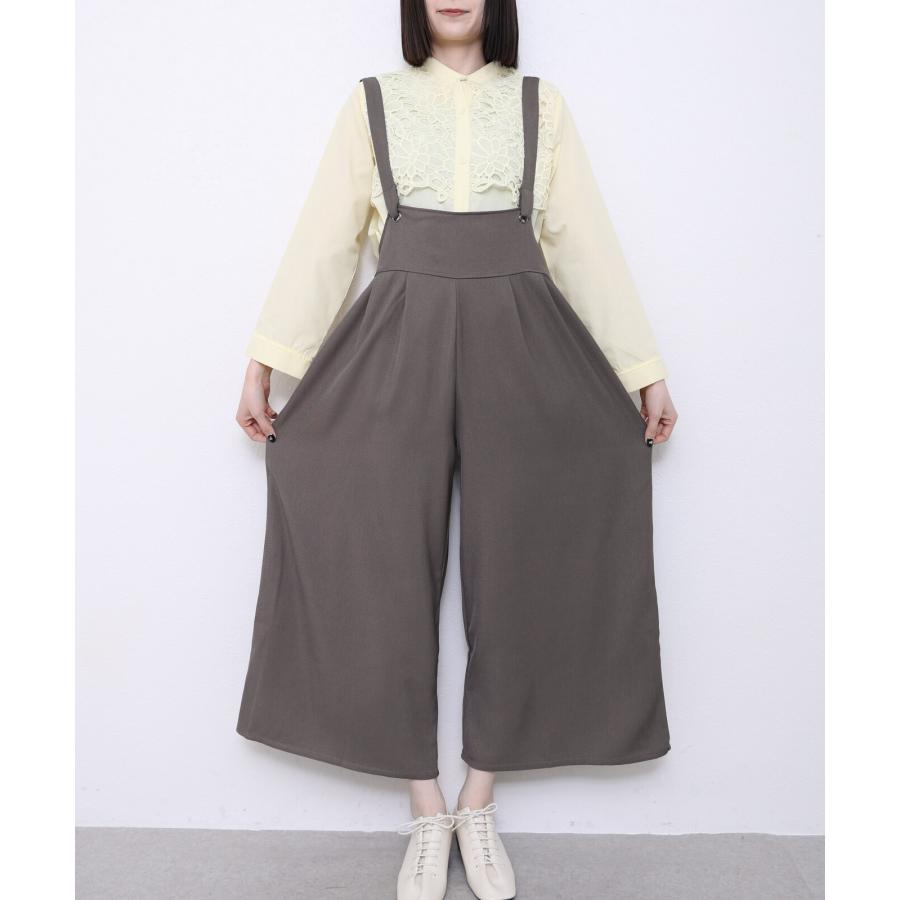 ワイドシルエットのサロペットパンツ / レディース 春 秋 冬 ロング ゆったり 大人 シック |  | 09