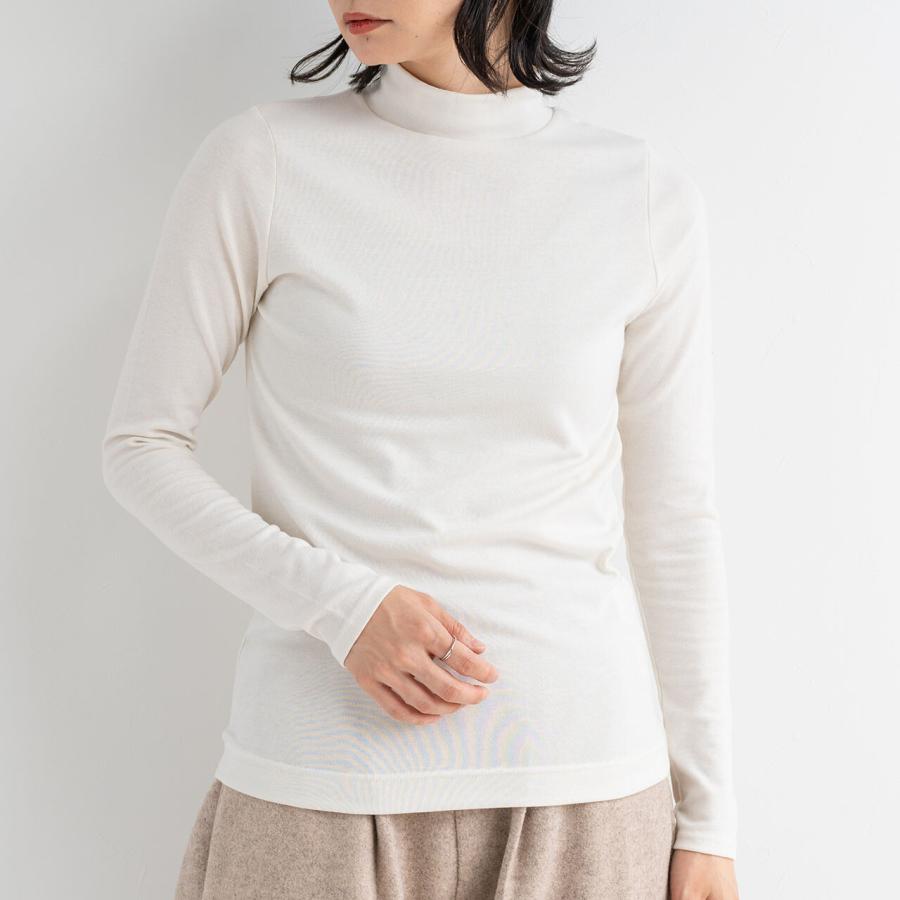 吸湿発熱加工　スムースハイネックインナー / レディース 秋 冬 カットソートップス 長袖 Tシャツ インナー 暖か モックネック |  | 01