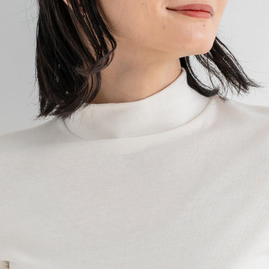 吸湿発熱加工　スムースハイネックインナー / レディース 秋 冬 カットソートップス 長袖 Tシャツ インナー 暖か モックネック |  | 05