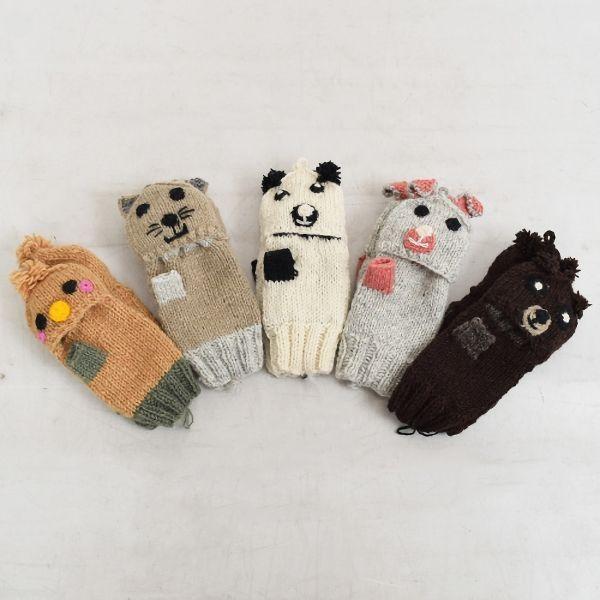 値下げ　ミトンにもなる動物さんの手袋 / 秋 冬 アニマル 可愛い プレゼント レディース ガールズ |  | 06