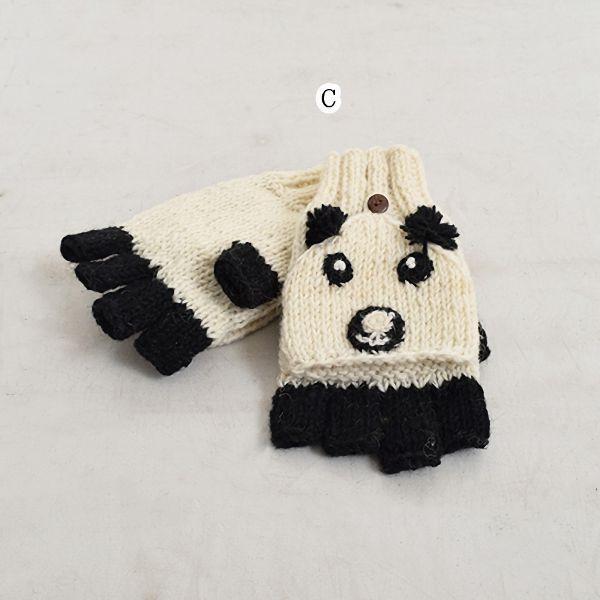 値下げ　ミトンにもなる動物さんの手袋 / 秋 冬 アニマル 可愛い プレゼント レディース ガールズ |  | 03