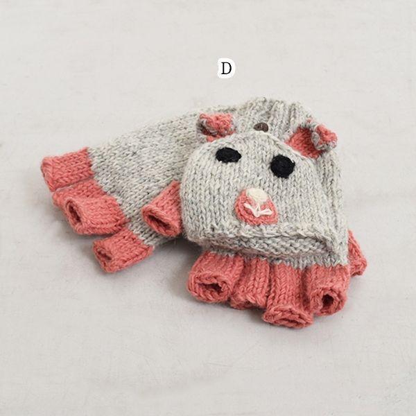 値下げ　ミトンにもなる動物さんの手袋 / 秋 冬 アニマル 可愛い プレゼント レディース ガールズ |  | 04