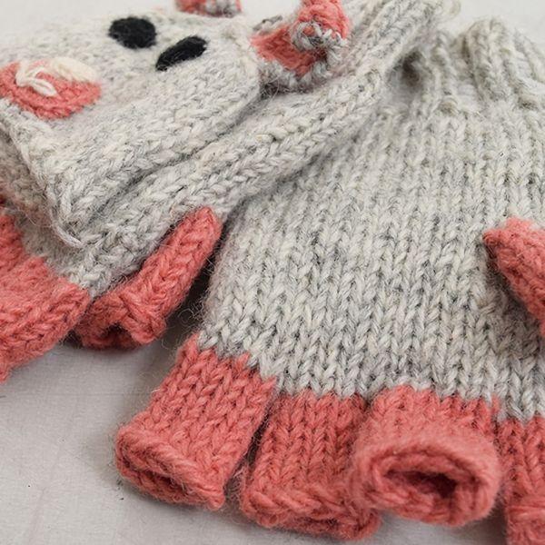 値下げ　ミトンにもなる動物さんの手袋 / 秋 冬 アニマル 可愛い プレゼント レディース ガールズ |  | 09