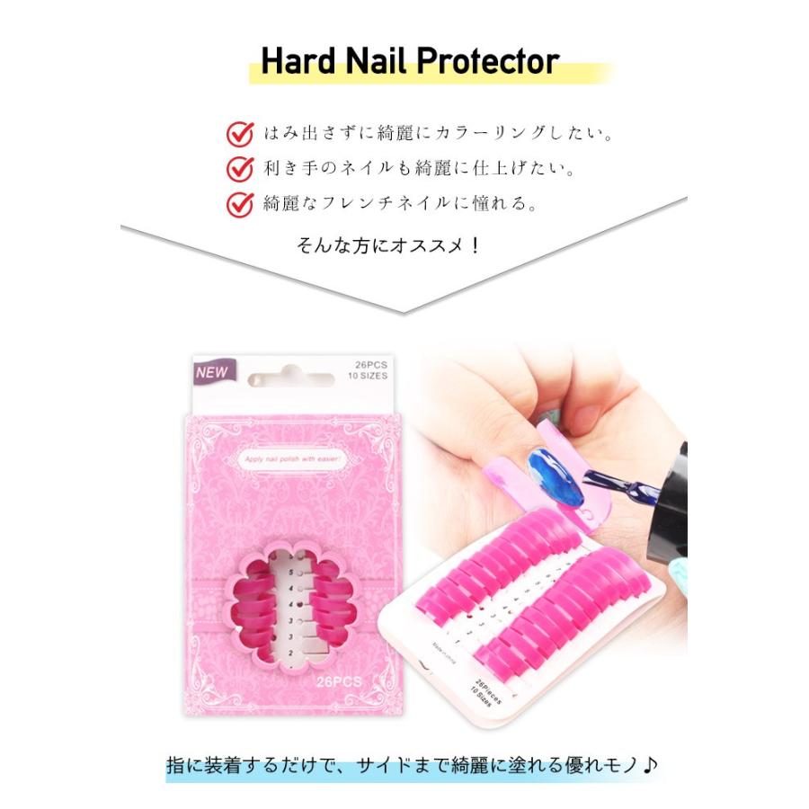 ハード ネイルプロテクター セルフネイル ジェルネイル マニキュア ポリッシュ はみだし防止 宅配便 プチプラ 通販 Yahoo ショッピング