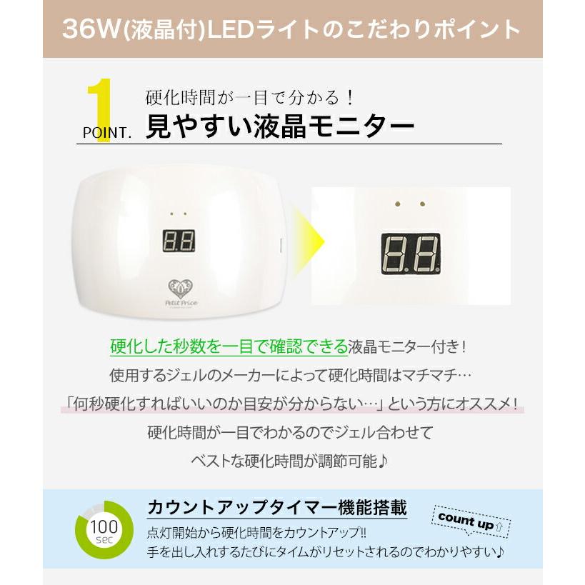 LUCE UV/LEDライト 36W 値下げ petitprice（プチプラ） 36W UV LEDライト (液晶付) [LED UV レジン